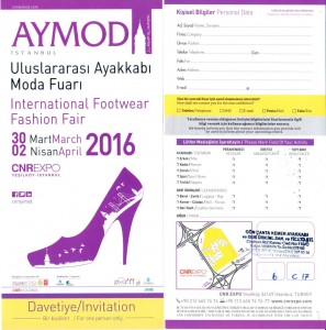 INVITATION_AYMOD ISTANBUL_INTERNATIONAL FOOTWEAR  FASHION FAIR